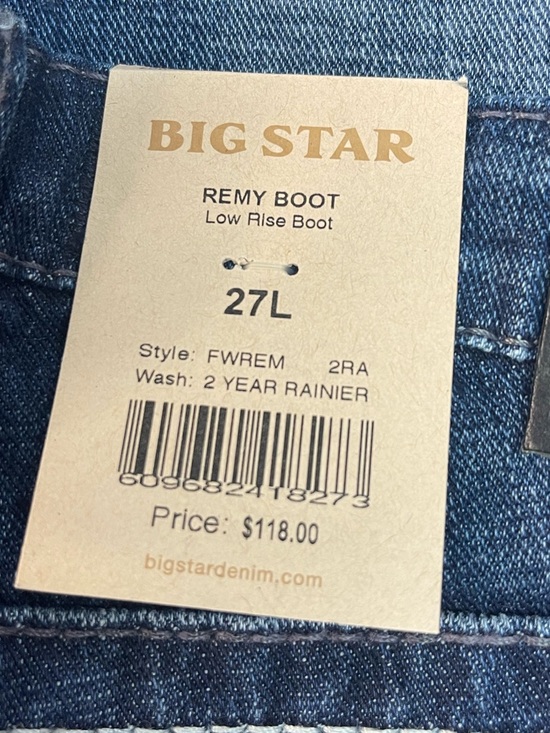 Big Star Remy Low Rise Boot Cut Jeans Blue - Picture 9 of 12